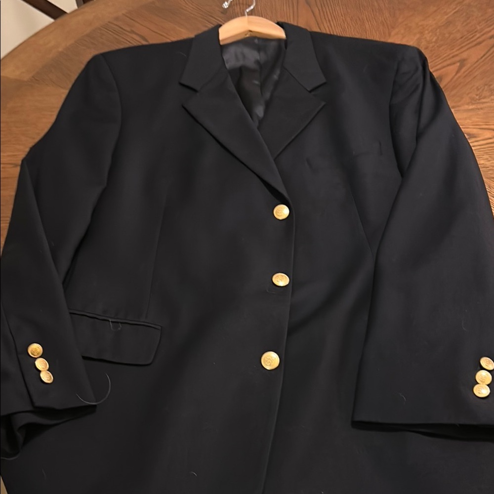 Brooks Brothers Gold and Blue Blazer with Notched Lapels